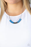 Coup de MANE - Blue & Hematite Short Necklace