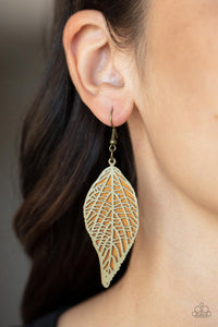 Leafy Luxury - Brass Earrings