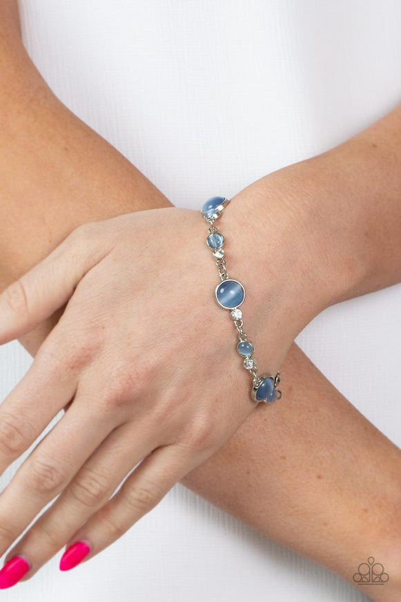 Storybook Beam - Blue Moonstone Dainty Lobster Claw Bracelet