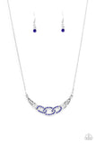 KNOT In Love - Blue & Silver Dainty Chain Link Short Necklace