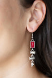 Modern Day Artifact - Red Earrings