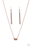 Paparazzi antique copper short necklace