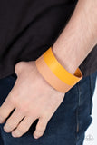 MOUNTAIN MAN to MOUNTAIN MAN - Light & Dark Yellow Leather Snap Wrap Bracelet