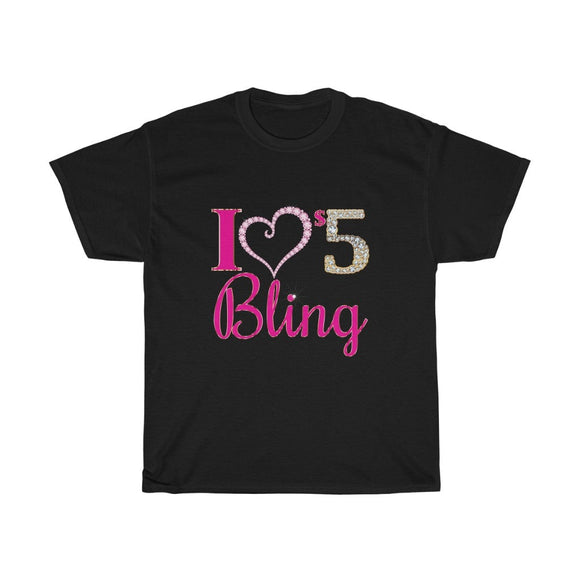 I Love $5 Bling T-Shirt - black/5x