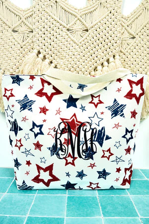 PATRIOTIC STARS SHOULDER TOTE